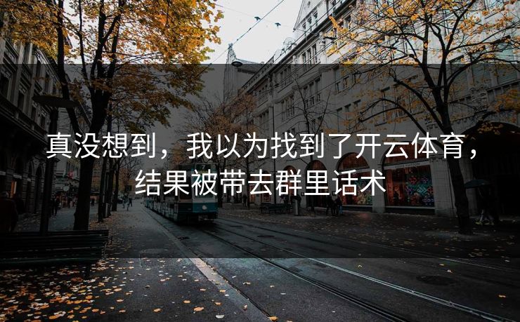 真没想到，我以为找到了开云体育，结果被带去群里话术