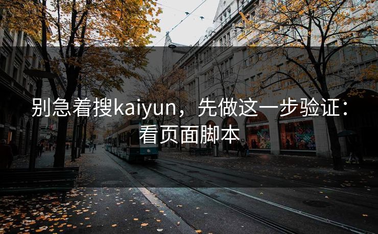 别急着搜kaiyun，先做这一步验证：看页面脚本